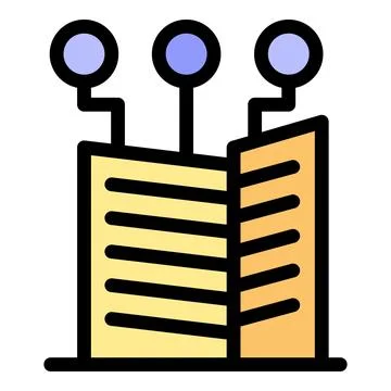 Smart building utilizing wireless communication technology for efficient ma.. Ilustración de archivo