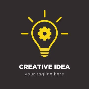 Smart bulb logo vector isolated Stock Illustration