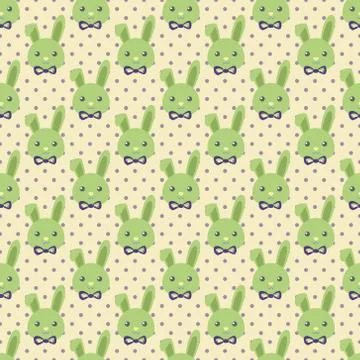 Smart bunny pattern Stock Illustration