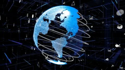 Smart business data analytic technology abstract Stock Illustration