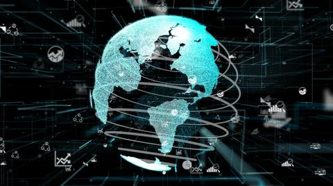 Smart business data analytic technology abstract Illustrazione stock