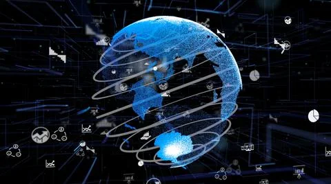 Smart business data analytic technology abstract Illustrazione stock