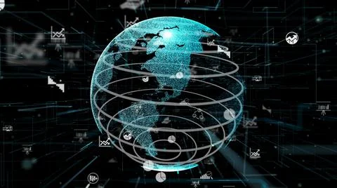 Smart business data analytic technology abstract Illustrazione stock