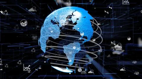 Smart business data analytic technology abstract 스톡 일러스트