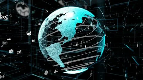 Smart business data analytic technology abstract Illustrazione stock
