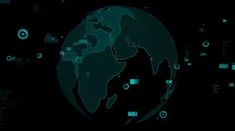 Smart business data analytic technology visualiser abstract Illustrazione stock