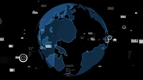Smart business data analytic technology visualiser abstract Illustrazione stock