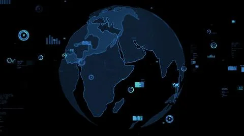 Smart business data analytic technology visualiser abstract Illustrazione stock