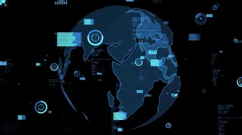 Smart business data analytic technology visualiser abstract Stock Illustration