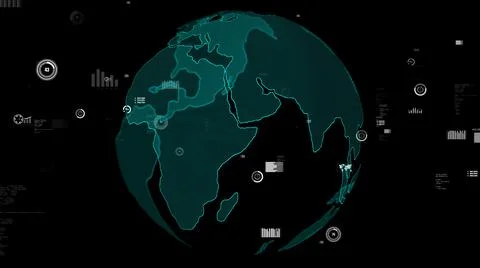 Smart business data analytic technology visualiser abstract Stock Illustration