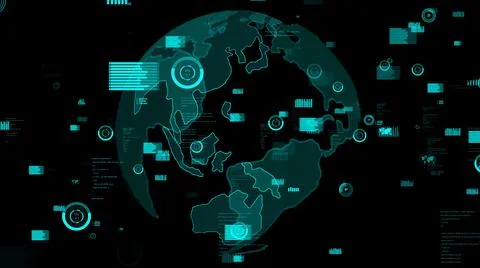 Smart business data analytic technology visualiser abstract Stock Illustration