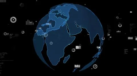 Smart business data analytic technology visualiser abstract Stock Illustration