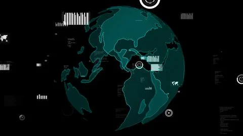Smart business data analytic technology visualiser abstract Illustrazione stock