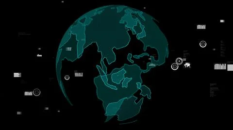 Smart business data analytic technology visualiser abstract Illustrazione stock