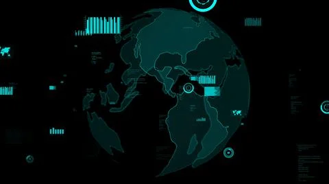 Smart business data analytic technology visualiser abstract Stock Illustration