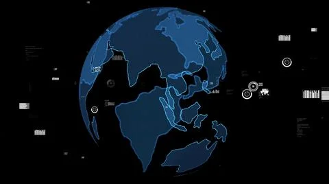 Smart business data analytic technology visualiser abstract Stock Illustration