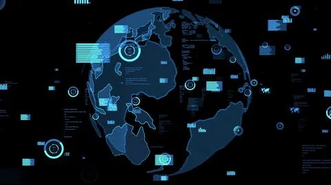 Smart business data analytic technology visualiser abstract Stock Illustration