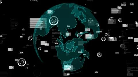 Smart business data analytic technology visualiser abstract Stock Illustration