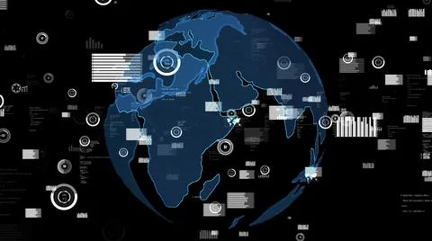 Smart business data analytic technology visualiser abstract Stock Illustration