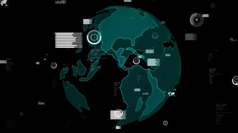 Smart business data analytic technology visualiser abstract Stock Illustration