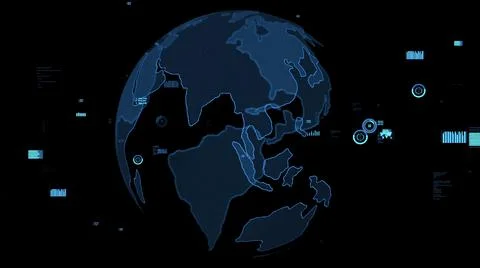 Smart business data analytic technology visualiser abstract Illustrazione stock