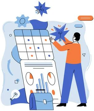 Smart business. Efficiency is heartbeat echoing through smart achievements Stock Illustration