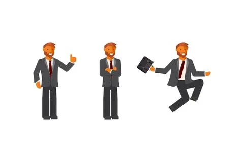 Smart businessman character Stock Illustration