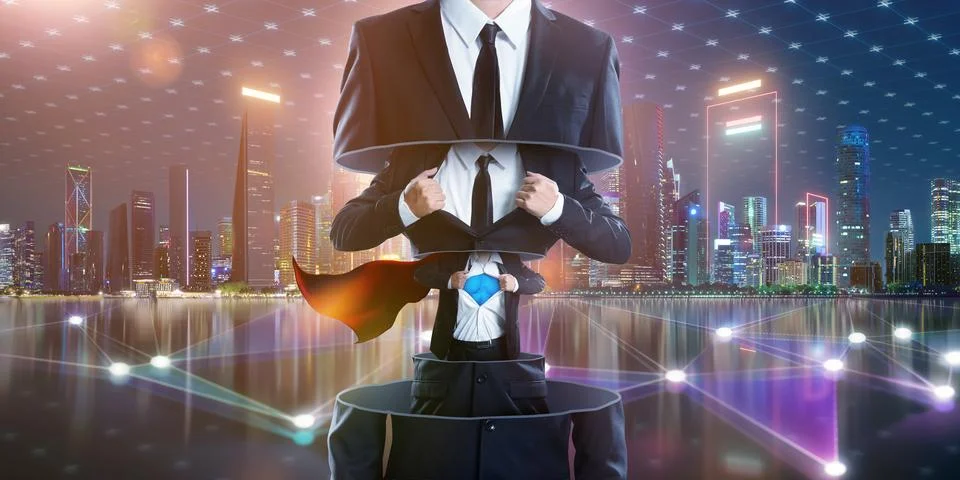 Smart businessman handle complex solved business problem concept Stock Photos