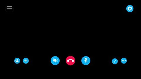 Smart call screen icon set Stock Illustration