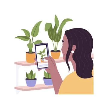 Smart camera isolated cartoon vector illustrations. Stock Illustration