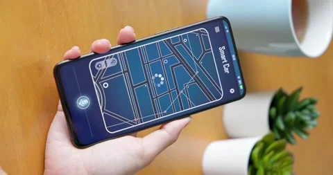 Smart car app concept Stock Footage 156608927