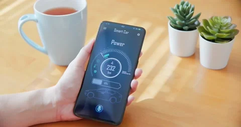 Smart car app concept Stock Footage 157137205