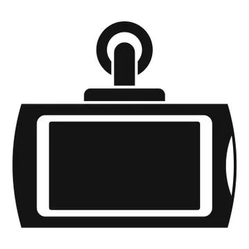 Smart car dvr icon, simple style Illustrazione stock