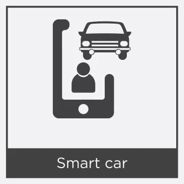 Smart car icon isolated on white background Illustrazione stock gratuita