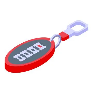 Smart car key mobile icon, isometric style Illustrazione stock