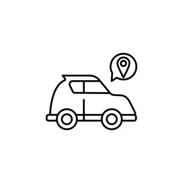 Smart car location icon. Element of artificial intelligence icon for mobile イラスト素材