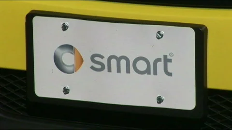Smart car plate Stock Footage 566112