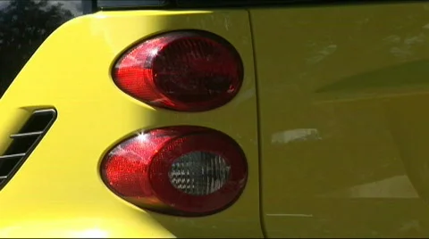 Smart car rear left light Stock Footage 566376