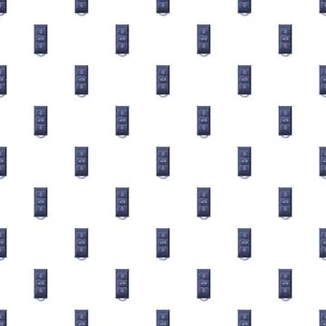 Smart car remote key control seamless pattern background Illustrazione stock