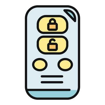 Smart car remote key icon for vehicle security access Stockillustratie