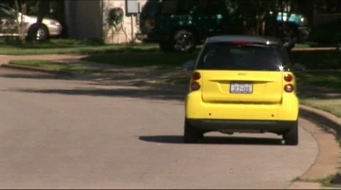 Smart car turns around Stock Footage
