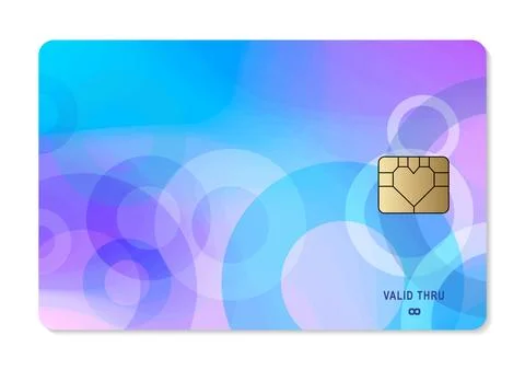Smart card background design template. Golden chip. Entrance card. Stock Illustration