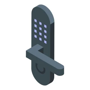 Smart card door lock system for office security access Ilustración de archivo