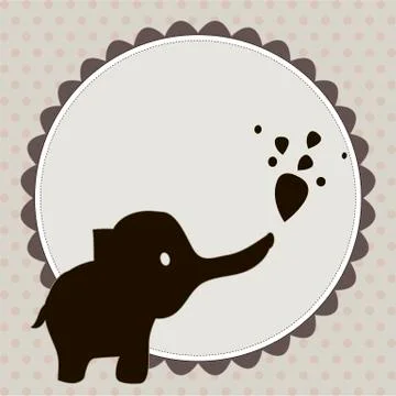 Smart card with an elephant   Stock Illustration