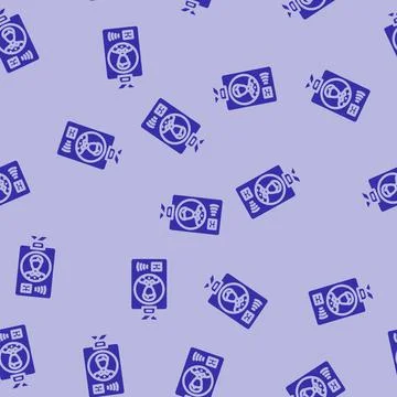 Smart card with nfc glyph vector seamless pattern 스톡 일러스트