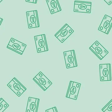 Smart card nfc technology line seamless pattern Stock Illustration