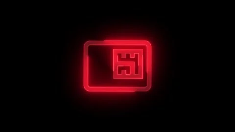 Smart card stroke icon glowing neon animation Stock Footage 289518565