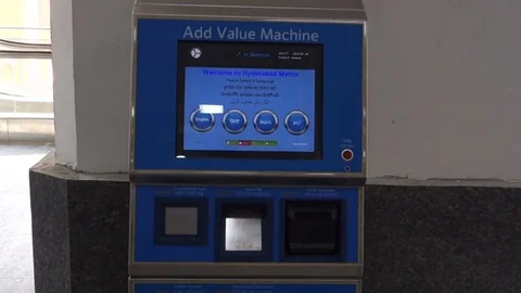 Smart Card ticket recharge machine Stock Footage 83204756