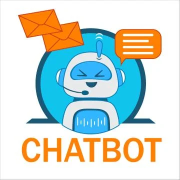 Smart chatbot robot vector icon. Smiling chatting bot operator. Customer support 스톡 일러스트