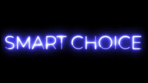 Smart Choice Neon Text Animation Stock Footage 318339210